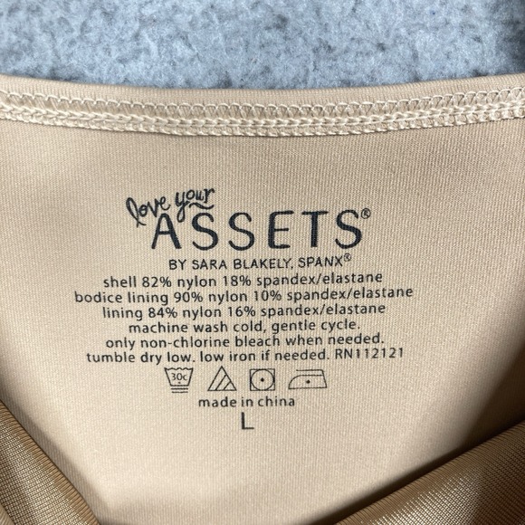Love Your Assets by Sara Blakely Spanks Cami Womens Large Beige Sand Super Level - Picture 11 of 13